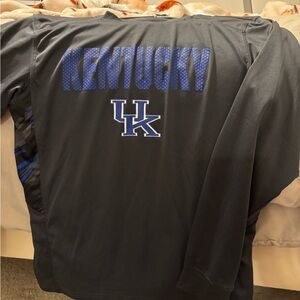 Boys Kentucky Wildcats Gray/Blue Long Sleeve Shirt Dri-Fit